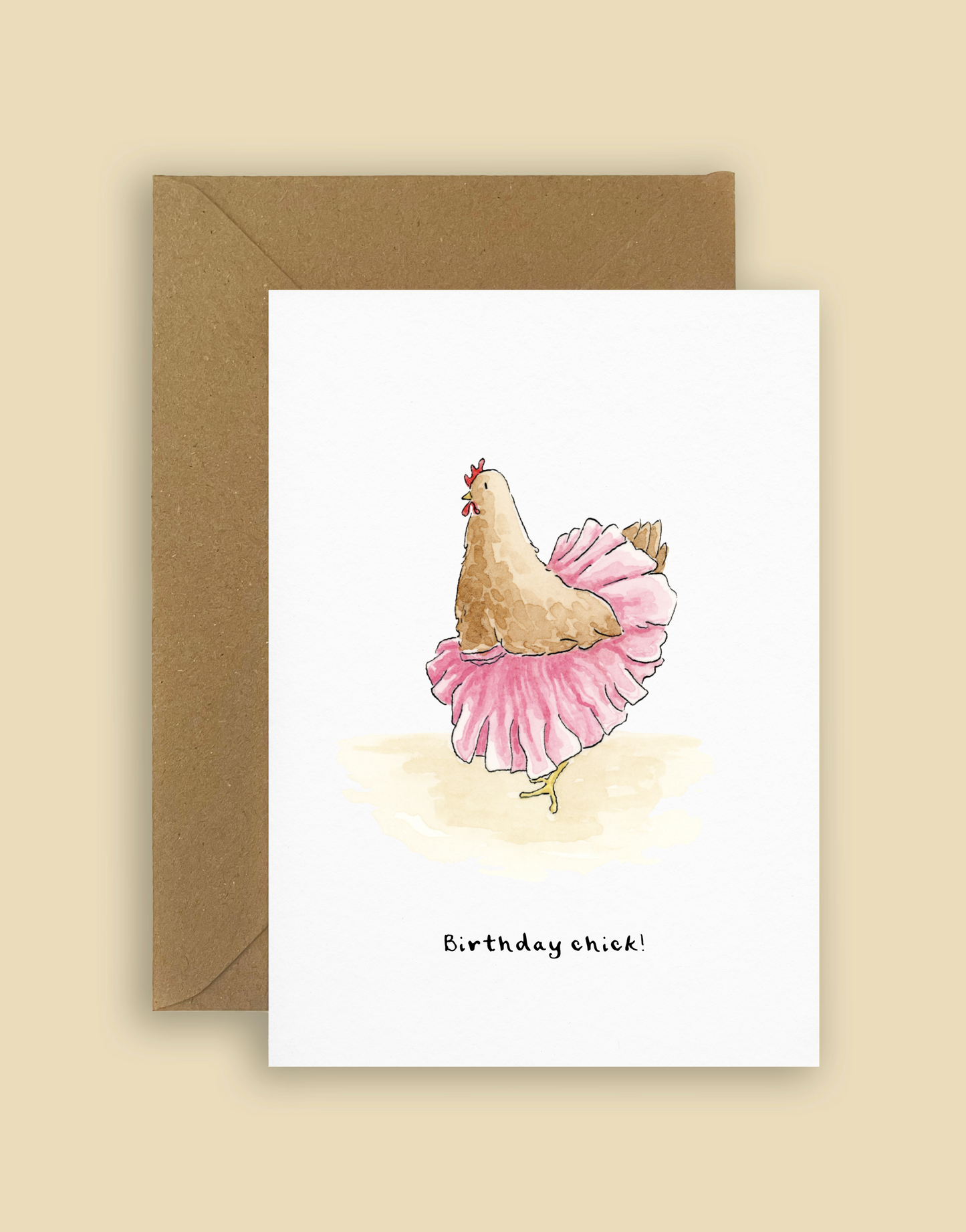 "Birthday chick!" Chicken birthday card