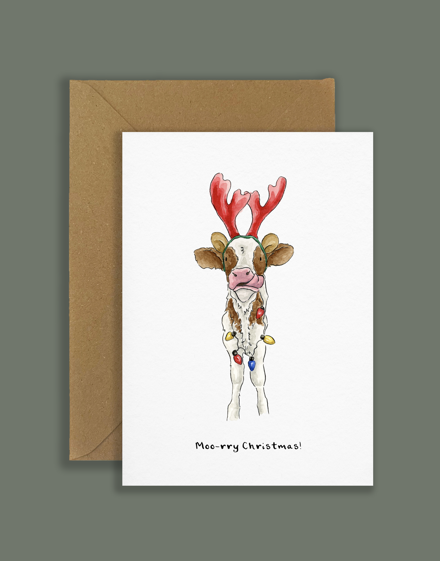 "Moo-ry Christmas!" - Christmas card