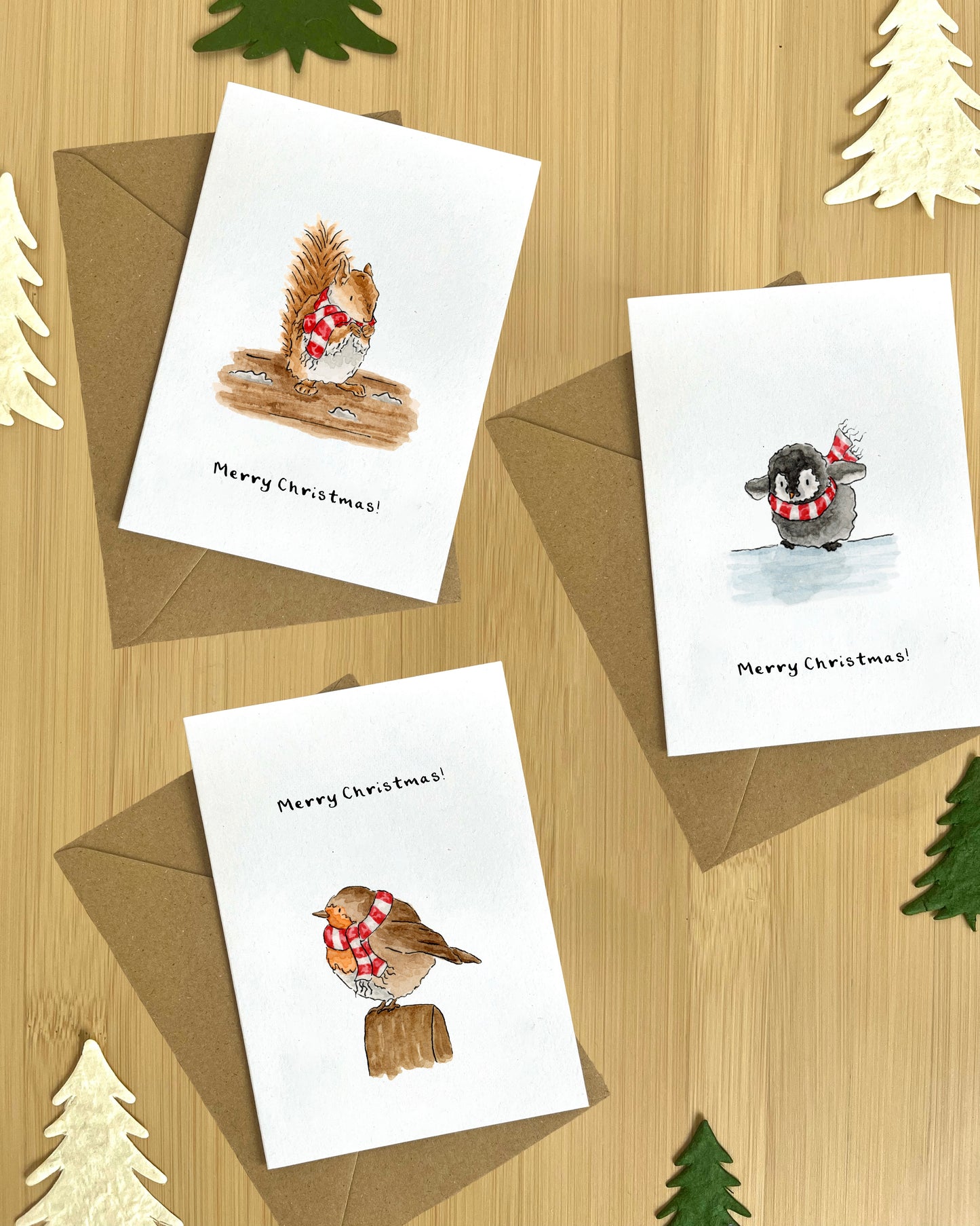 Mini Christmas Cards - Pack of 3