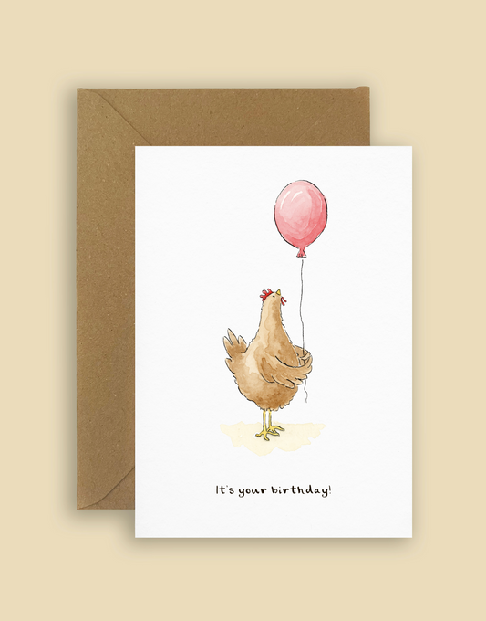 "It's your birthday!" Chicken birthday card