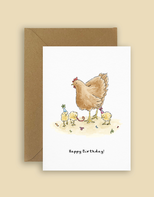 "Happy Birthday!" Chicken birthday card
