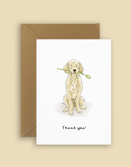 "Thank you!" Dog thank you card
