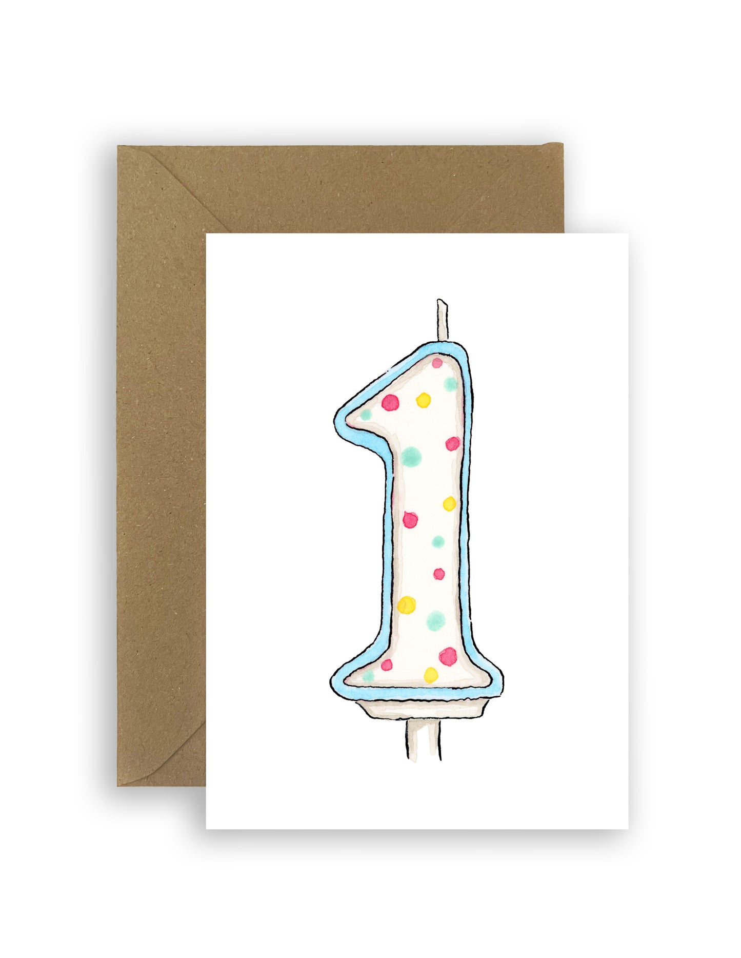 1st Birthday Card - Birthday Candle