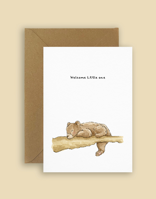 "Welcome little one" New baby card