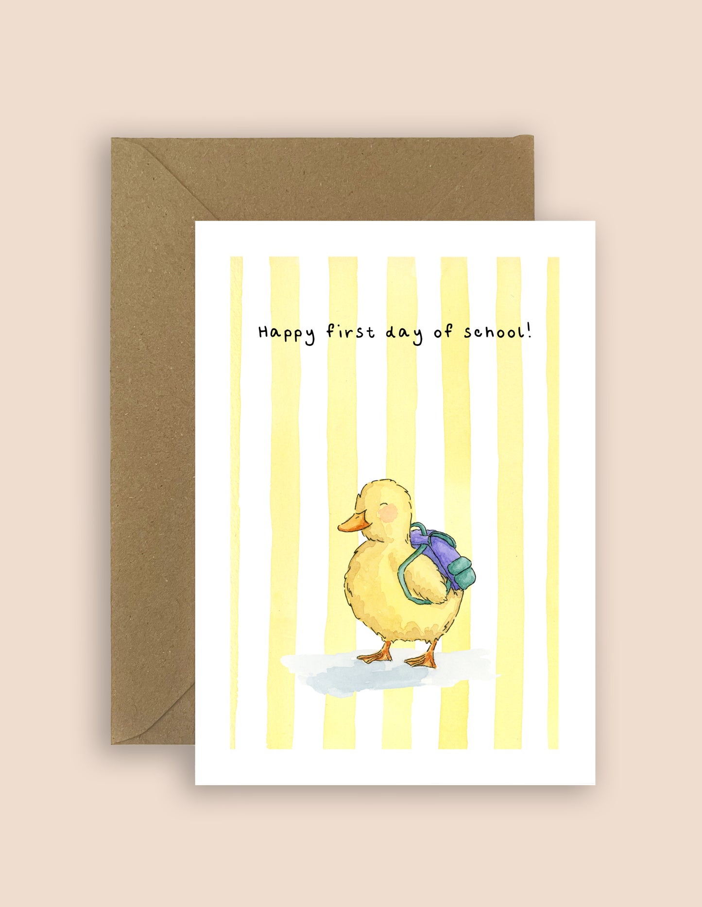 First Day of School Chick Greeting Card