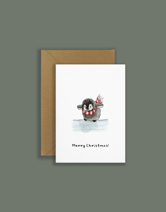 Mini Penguin Christmas Card