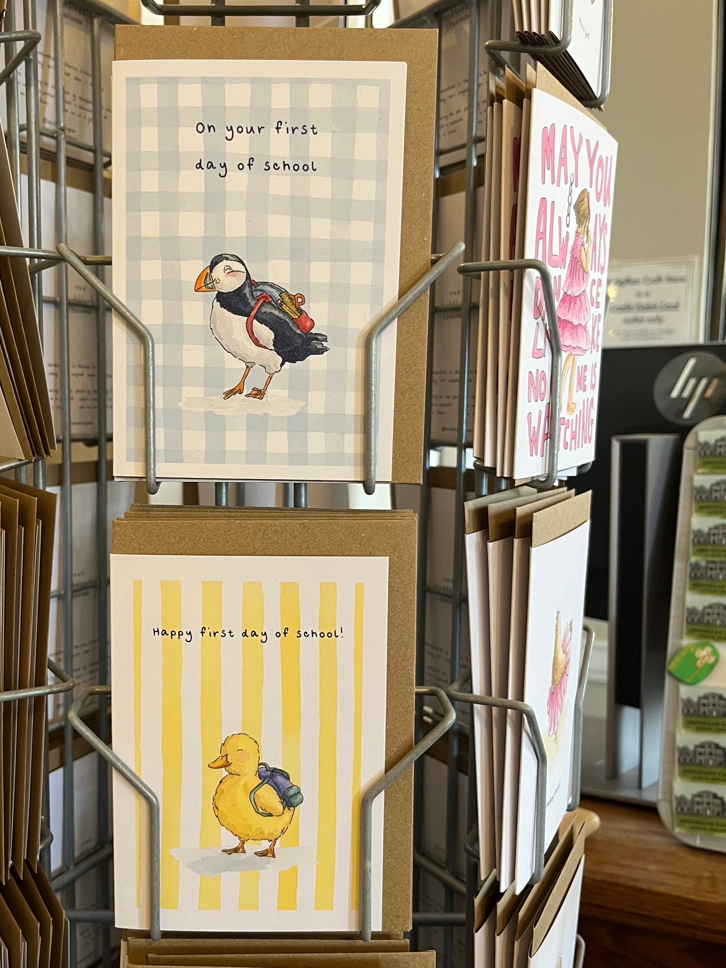 First Day of School Puffin Greeting Card