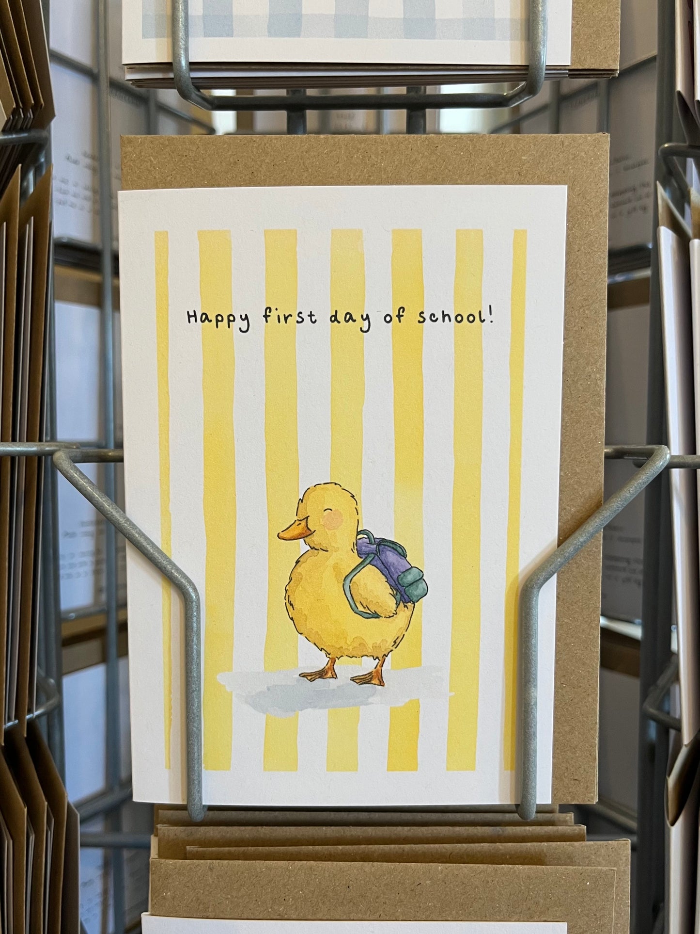 First Day of School Chick Greeting Card