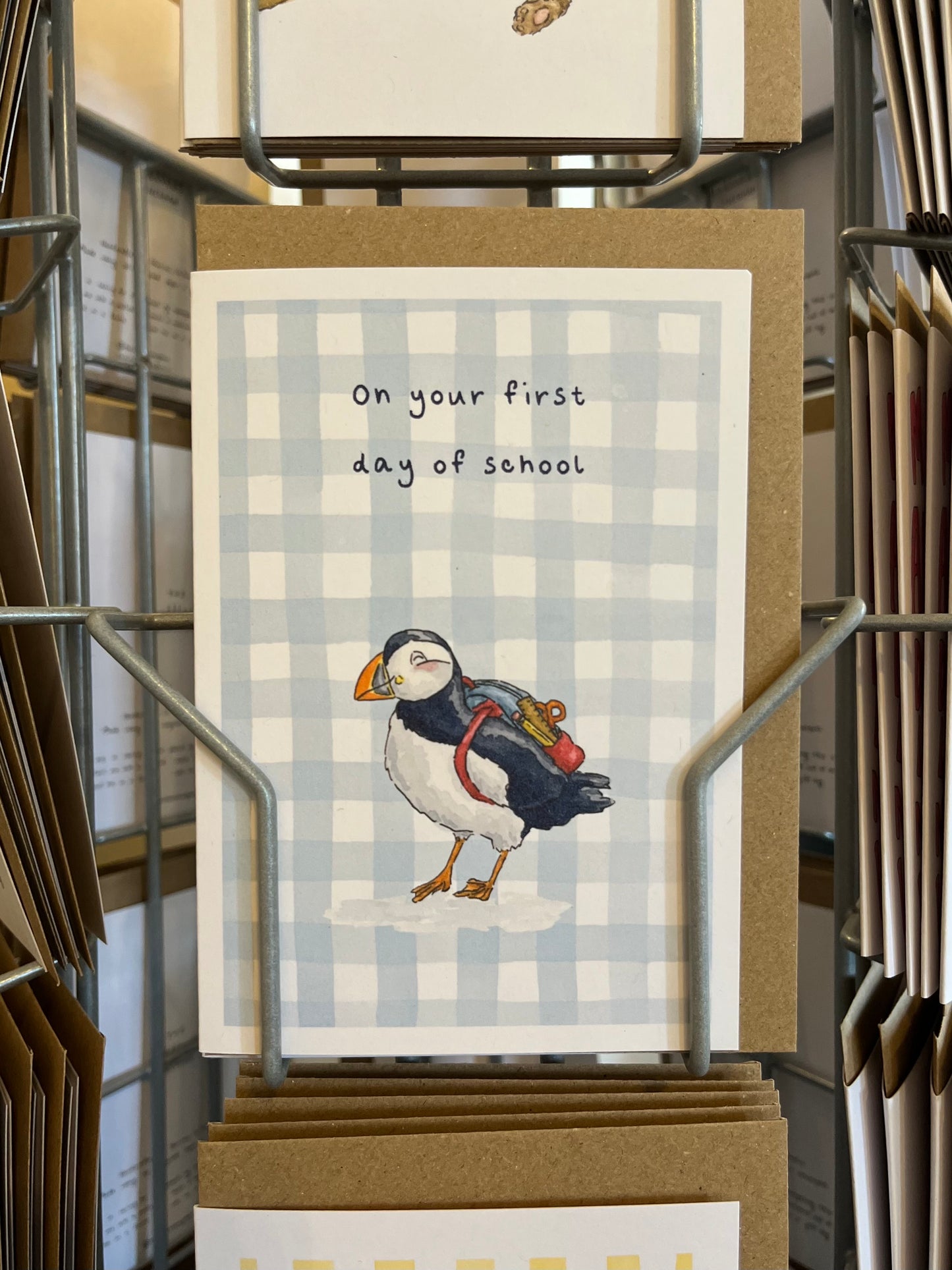 First Day of School Puffin Greeting Card